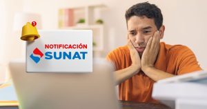 Emprendedor preocupado por notificación de Sunat